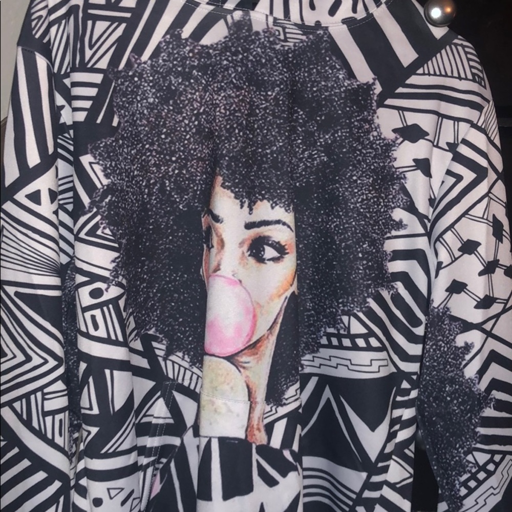 Never worn Afro chick Hoodie